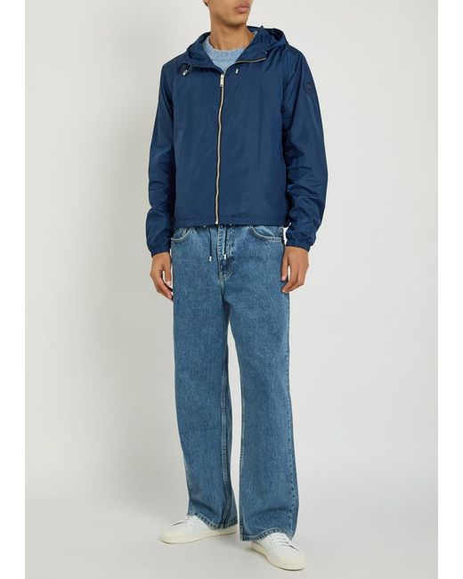 Canada Goose Blue Drift Hooded Logo-Appliquéd Shell Jacket for men