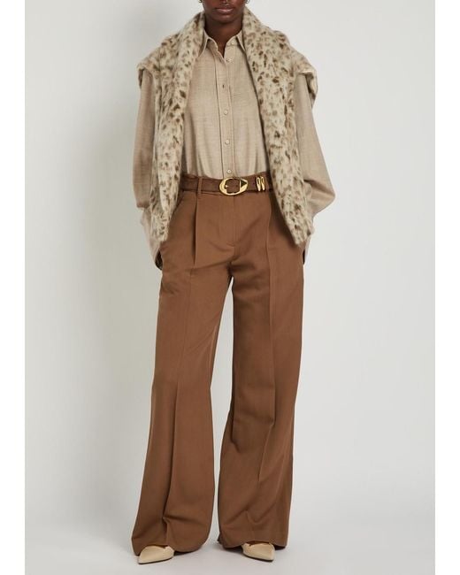 Brunello Cucinelli Natural Embellished Wool Shirt