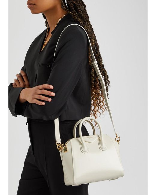 Givenchy Natural Antigona Mini Leather Top Handle Bag