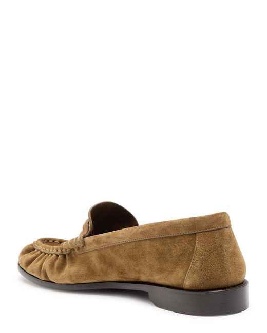 Saint Laurent Brown Le Loafer Suede Loafers for men