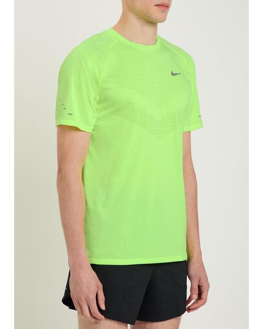 Nike Green Dri-Fit Adv Jersey Running T-Shirt for men