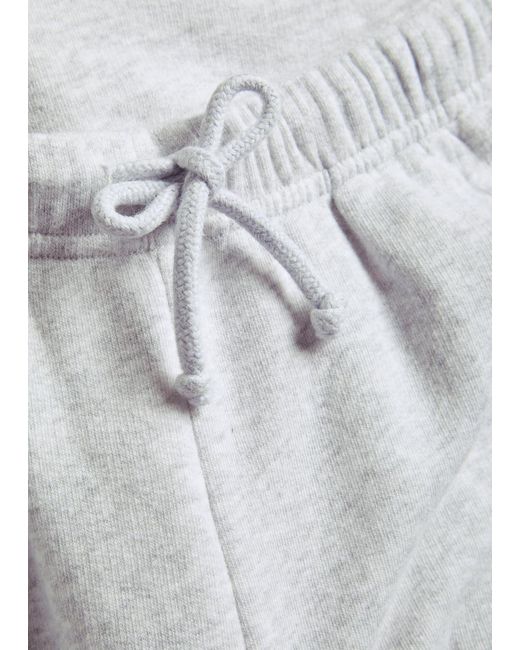 American Vintage White Atubay Stretch-Cotton Sweatpants
