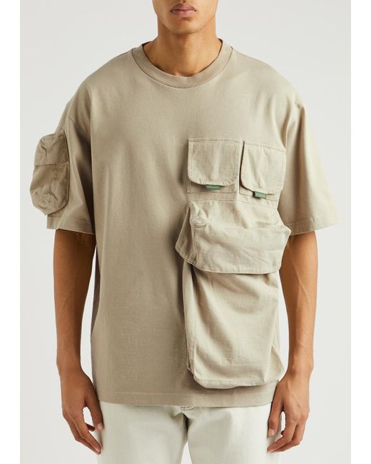 Jacquemus Le T-shirt Bolso Cargo Cotton T-shirt, T-shirt, in White for Men  | Lyst