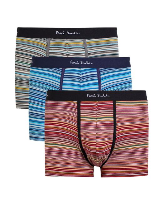 Paul Smith Multicolor Striped Stretch-Cotton Trunks for men