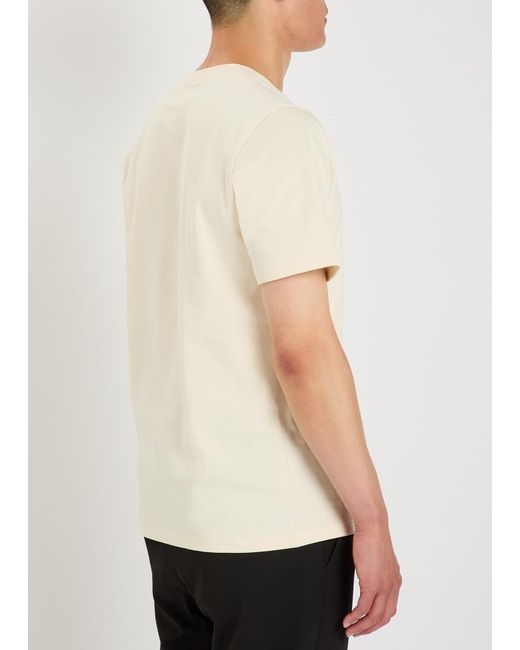 Les Deux White Court Printed Cotton T-Shirt for men