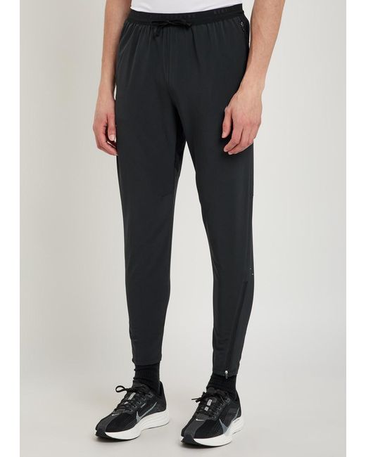 Nike Black Dri-Fit Woven Running Trousers for men