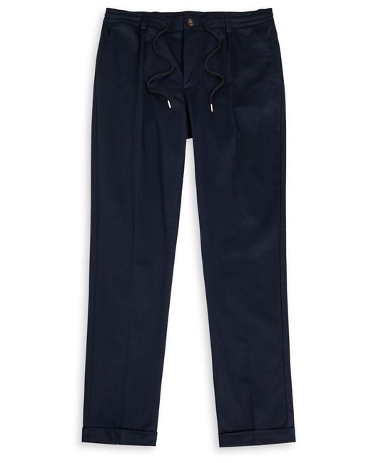 Aurélien Blue Urban Stretch-Cotton Trousers for men