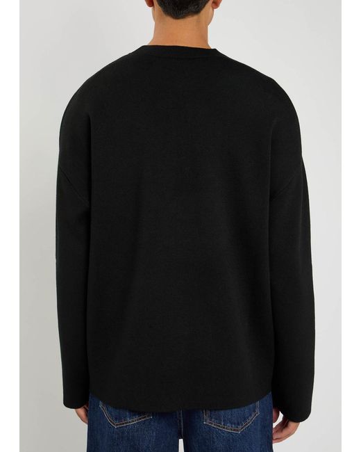 Loewe Black Anagram Wool-Blend Sweatshirt for men