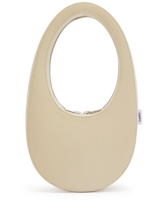 Coperni White Swipe Mini Leather Top Handle Bag