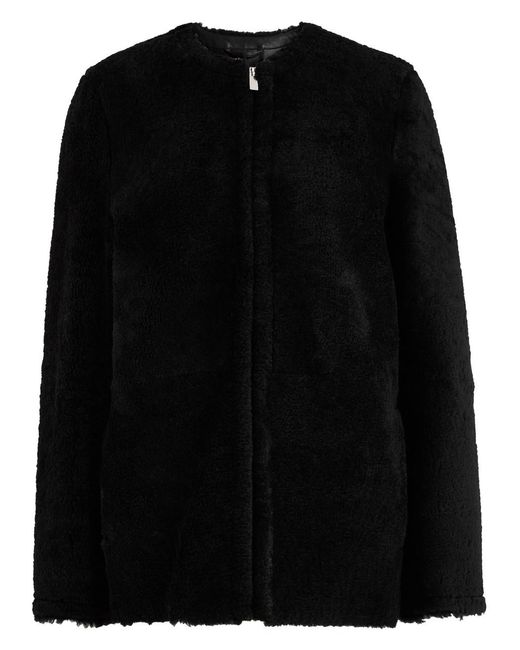Totême Black Shearling Coat