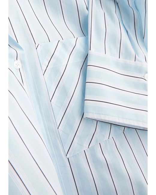 Day Birger et Mikkelsen Blue Mac Striped Cotton-Blend Shirt