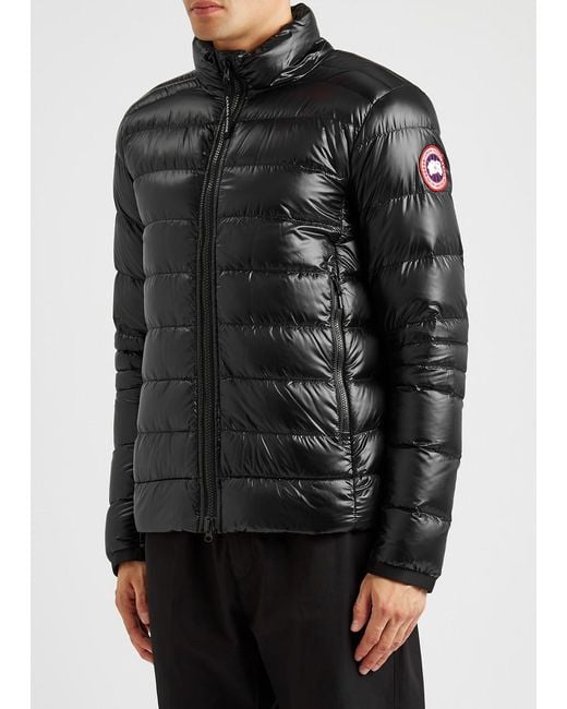 Canada Goose Black Crofton Quilted Shell Jacket for men