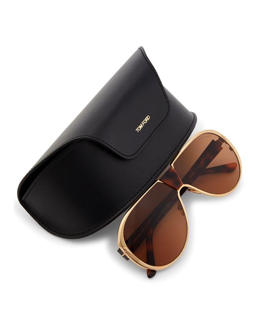 Tom Ford Brown Wallace Round-frame Sunglasses for men