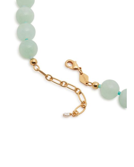 Anni Lu White Seafoam 18kt Gold-plated Beaded Necklace