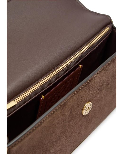 COACH Brown Elora Suede Top Handle Bag