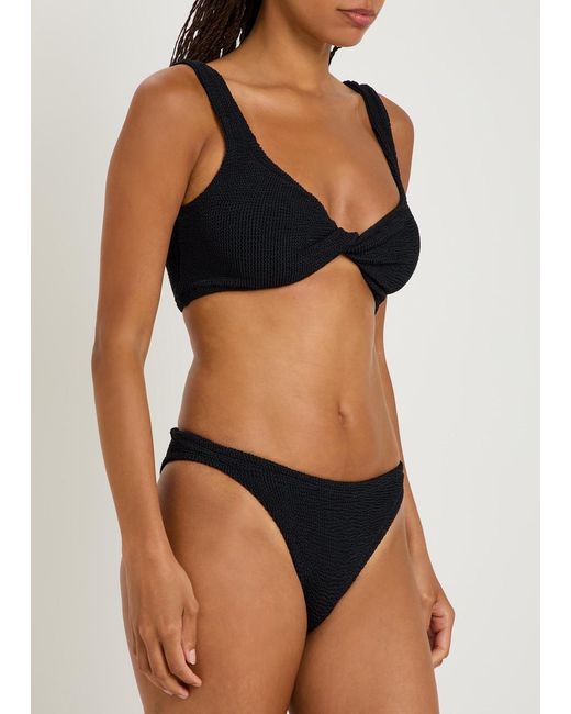 Hunza G Black Juno Seersucker Bikini