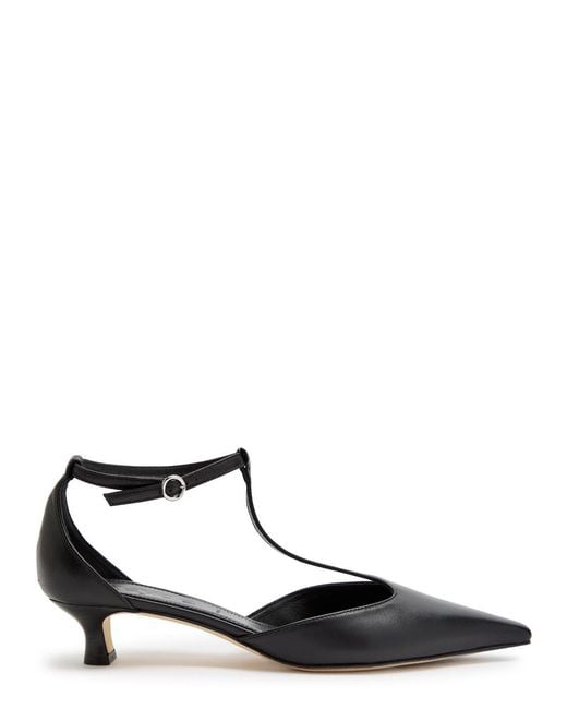 Aeyde Black Liz Pointed Leather Sandals
