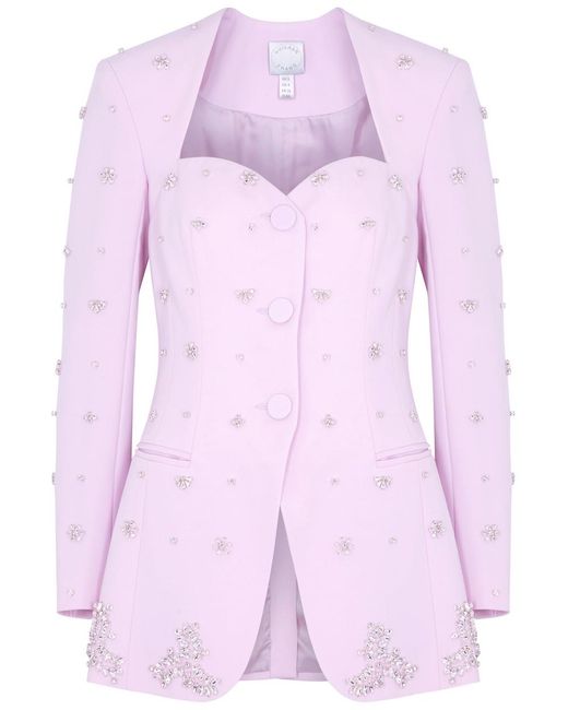 Huishan Zhang Pink Kim Crystal-embellished Blazer