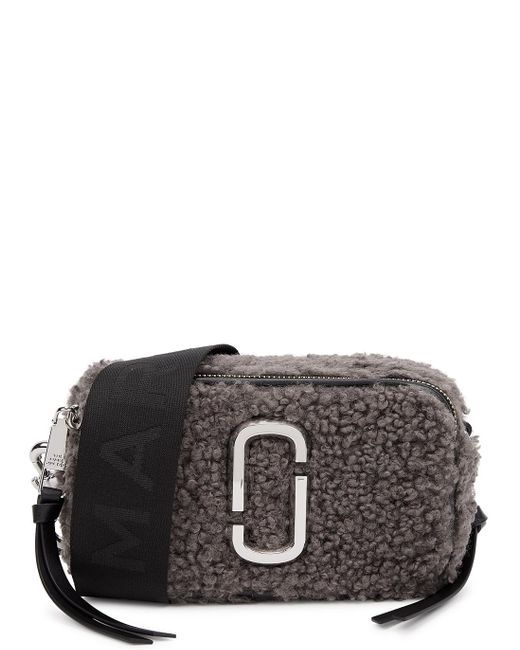 Marc Jacobs Gray The Snapshot Teddy Faux Shearling Cross-body Bag