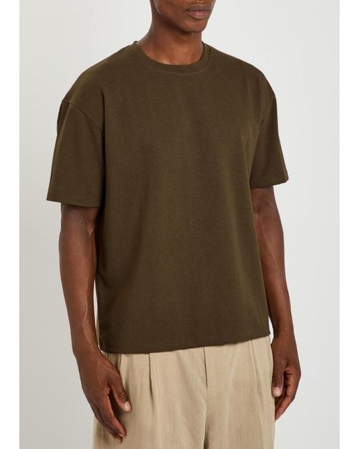 Raith Brown Tomas Crinkled Woven T-Shirt for men