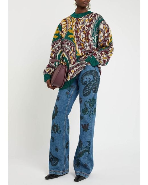 Etro Multicolor Patterned Wool-Blend Jumper