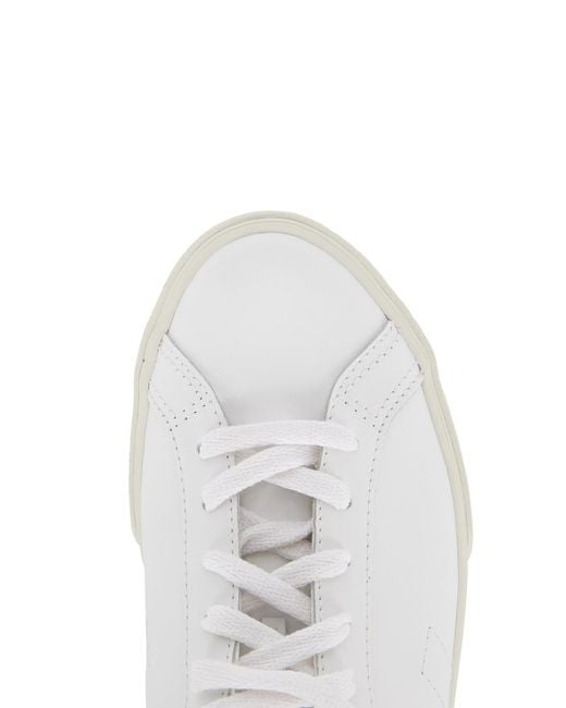 Veja White Esplar Leather Sneakers, Sneakers, , Leather