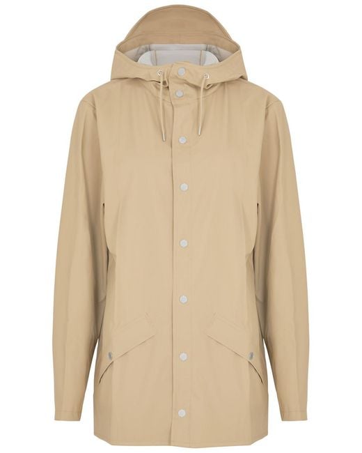Rains Natural Hooded Rubberised Jacket