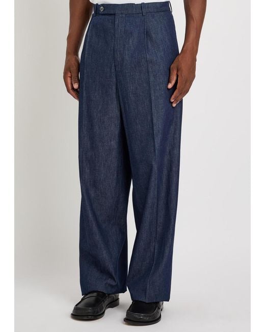 Jil Sander Blue Straight-Leg Denim Trousers for men