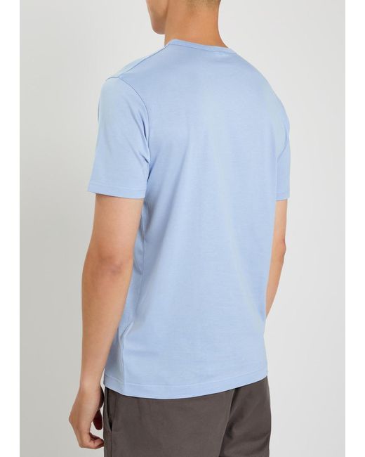 Sunspel Blue Cotton T-Shirt for men