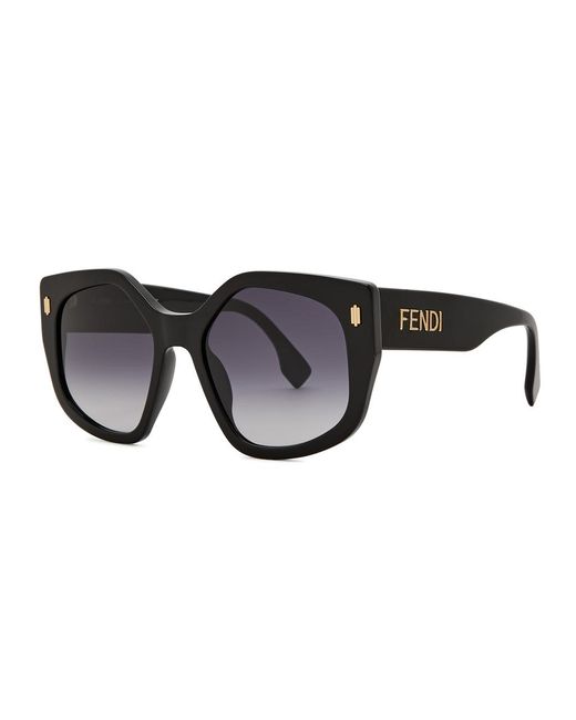 Fendi Black Bold Oversized Sunglasses