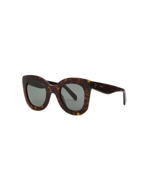 Céline Brown Oversized Sunglasses Tortoiseshell, Lenses, Designer-Stamped Arms, 100% Uv Protection
