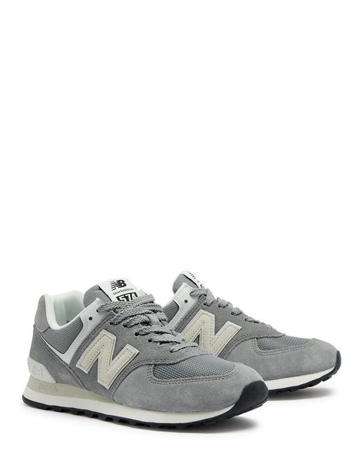 New Balance White 574 Legacy Panelled Mesh Sneakers