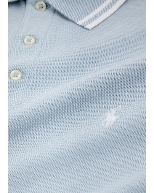 Polo Ralph Lauren Blue Piqué Stretch-Cotton Polo Shirt for men