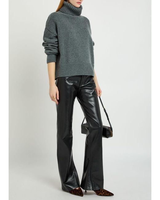 Extreme Cashmere Gray N°434 Crop Xtra Roll-Neck Cashmere Jumper