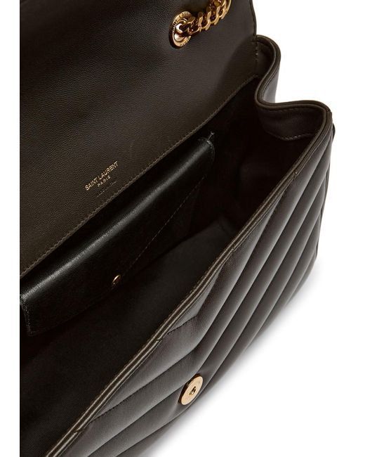 Saint Laurent Gray Loulou Medium Quilted Leather Shoulder Bag