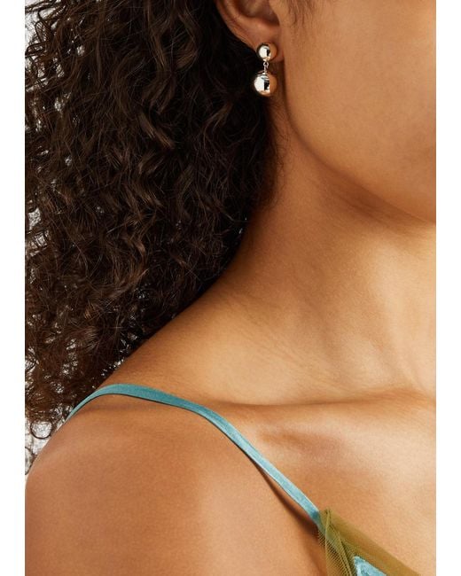 LIE STUDIO White The Caroline Sterling Drop Earrings