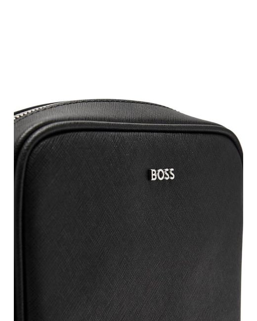 Boss Black Northon Logo Saffiano Leather Cross-Body Bag for men