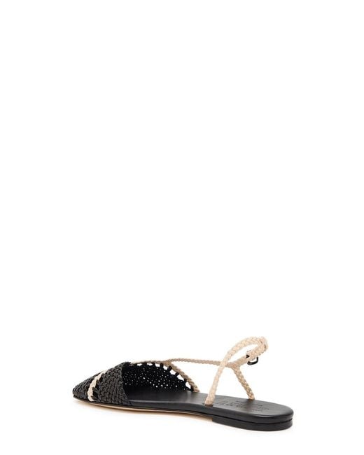 Hereu White Rondaia Woven Leather Sandals