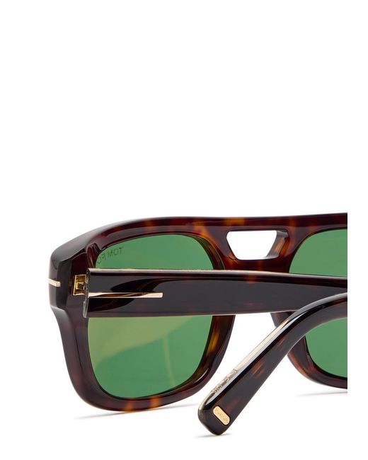 Tom Ford Green Icon Aviator-Style Sunglasses