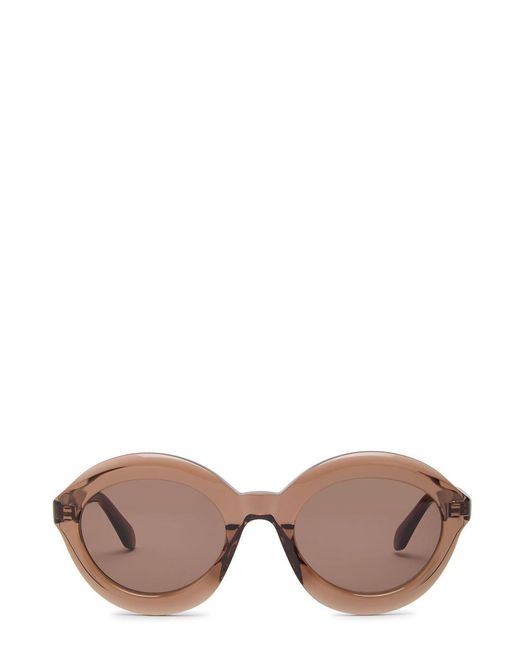 Alaïa Brown Round-Frame Sunglasses