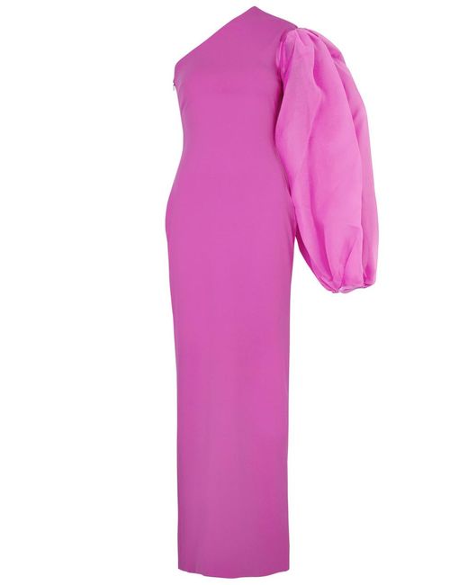 Solace London Pink Hudson One-shoulder Gown