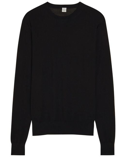 Totême Black Wool-Blend Jumper