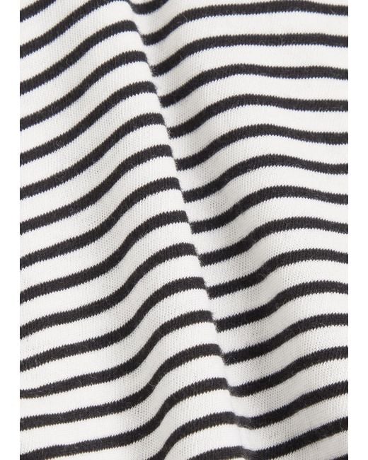 Eileen Fisher Multicolor Striped Cotton-Knit T-Shirt