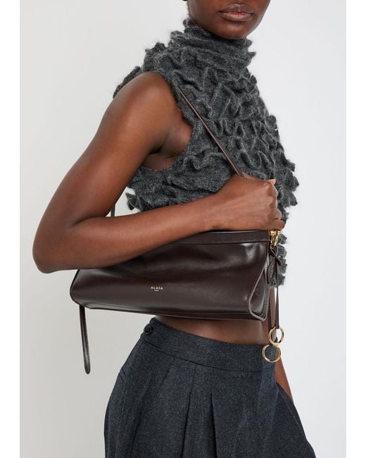 Alaïa Black East West Medium Leather Shoulder Bag