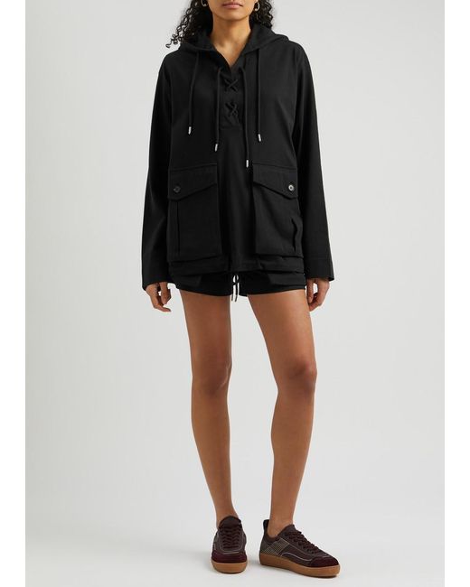 Dries Van Noten Black Hembes Hooded Cotton Sweatshirt