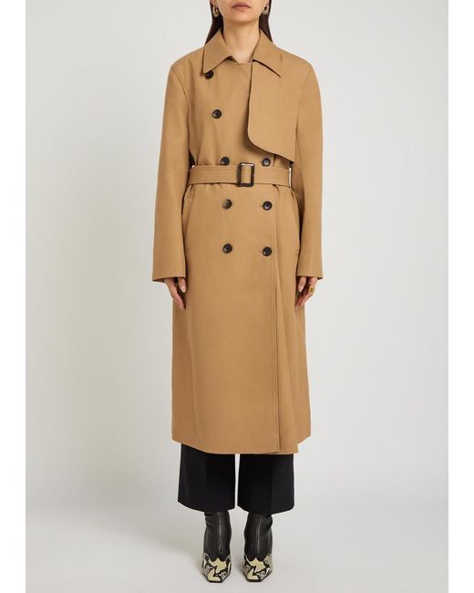 Maria McManus Natural Double-Breasted Cotton Trench Coat