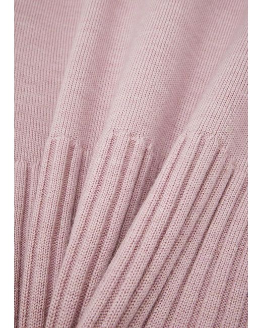 Eileen Fisher Pink High-neck Wool Jumper