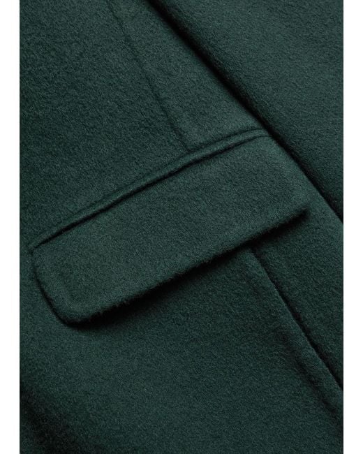 Vince Green Single-Breasted Wool-Blend Coat