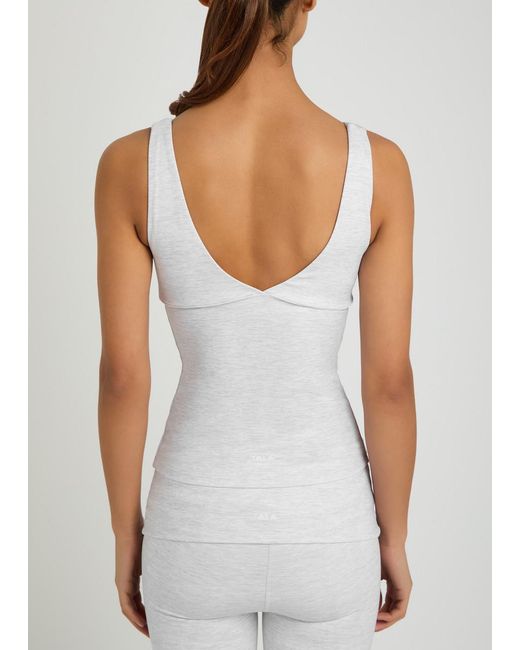 Tala White Dayflex V-Neck Stretch-Jersey Vest