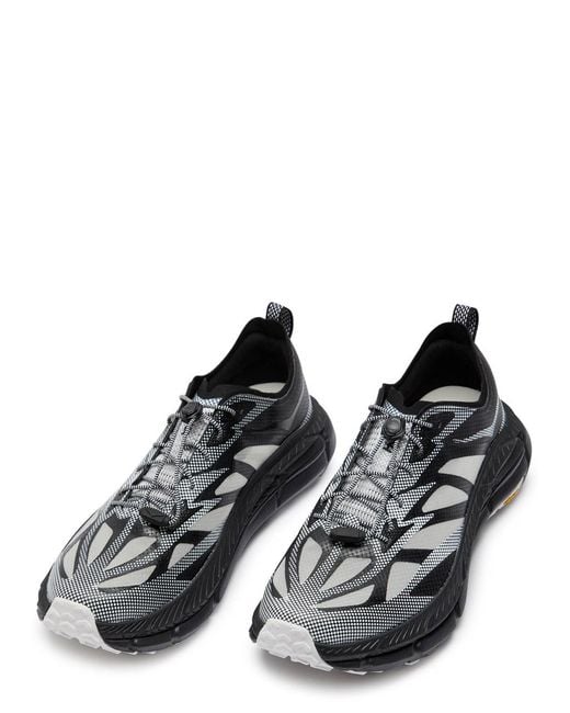 Hoka One One Black Mafate Speed 4 Lite Panelled Sneakers for men